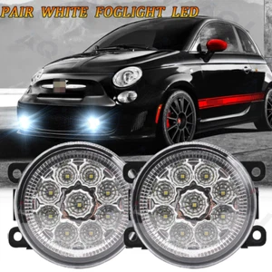 For 2012-2018 Fiat 500 pair Front Fog Light Clear Driving Lamps Left Right Side - Picture 1 of 15