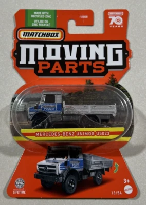 NEW 2023 Matchbox Moving Parts MERCEDES-BENZ UNIMOG U5023 Police Truck 13/54 - Image 1 of 2