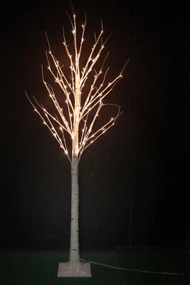8 Lighting Modes White LED Christmas Birch Tree Decor 3 Sizes Options In/Outdoor - Image 1 of 4