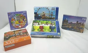 Puzzles Grupo de 5 Escénicos, Gatitos, Helados, Diversión, 285 - 500 Piezas Sellados Nuevos - Imagen 1 de 7