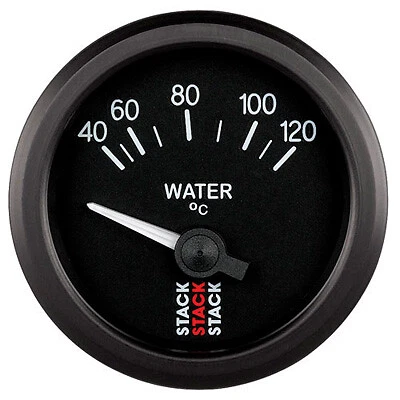 Stack Water Temperature Gauge - Electrical (Black Dial Face, 40-120 Degrees C) - Image 1 of 1