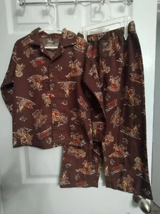 Vintage Gymboree Cowboy Pajamas Flannel Long Sleeves 2 Piece Size Small 6-7 - Picture 1 of 7