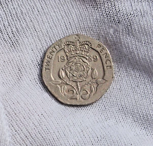 1989 20 Pence; UK; England; Great Britain; Circulated - Bild 1 von 2
