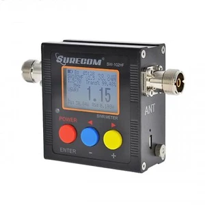 SURECOM SW-102HF VSWR- Und Leistungsmesser 1,5-70MHz SO239 M/F Buchse HF Tester - Picture 1 of 17