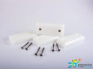Strandkorb PE-Gleiter 4er Set - Gartenmöbel, Palettenmöbel, etc. 90x40x15mm weiß - Bild 1 von 1