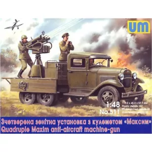 Kit de modelos a escala UNIMODELS UM 511 1:48 Cuádruple Máximo AA MG en chasis GAZ-AAA - Imagen 1 de 24