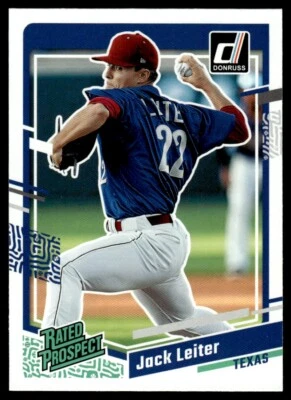 2023 DONRUSS RATED PROSPECT Jack Leiter Texas Rangers #51 - Image 1 of 2
