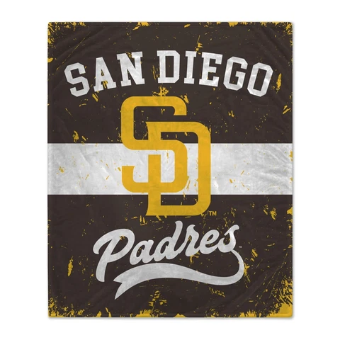 San Diego Padres MLB 60'' x 70'' Retro Stripe Flannel Blanket-W15145926767 Cover