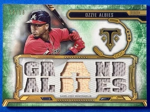 2020 Topps Triple Threads Emerald Relic Bat Patch Ozzie Albies 10/18 TTR-OA - Picture 1 of 3