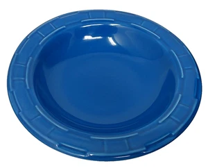 Longaberger Keramik gewebt Traditionen 9" Pasta Suppe umrandet Schüssel KORNBLUMENBLAU - Bild 1 von 4