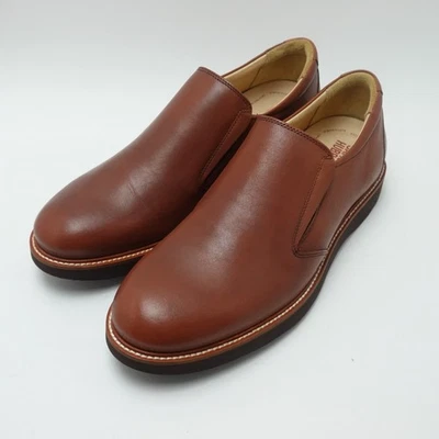 Mocasín de cuero marrón sin cordones Samuel Hubbard para hombre 9 M viajero frecuente whisky Foto 1 de 4