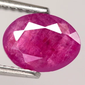 1.45Ct. Natural Gemstone Ruby Pinkish Red Oval Unheated Tanzania Ravishing! - Picture 1 of 7