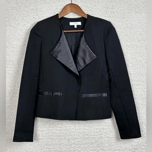 Blazer IRO Mujer 34/16S Negro Lana Viscosa Un Botón Frontal Esmoquin Chaqueta - Imagen 1 de 11