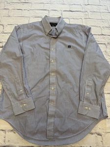 Camisa Lauren Ralph Lauren Sin Hierro Para Hombre 17 34/35 Azul Rayas Manga Larga Botón - Imagen 1 de 8