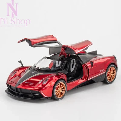 1:22 Alloy Model Pagani Huayra Roadster Sports Car Model Diecast Sound Toy Gifts - Image 1 of 4