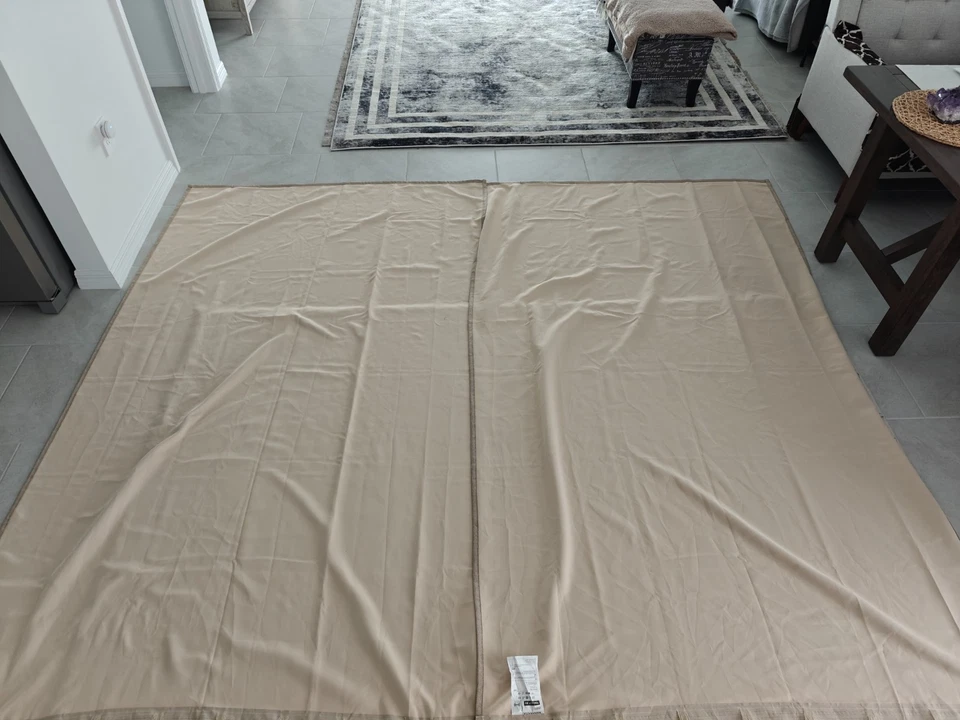 ANNAKAJSA Cortinas Oscurecedoras Habitación, 1 Par, Beige/IKEA, 57x98" Foto 1 de 3