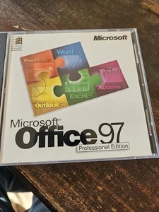MICROSOFT OFFICE 97 Professional Edition (CD, 1997) with CD Key Code - Photo 1/4