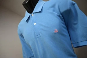 Brooks Brothers Golf Polo 1818 Original Fit Blue Short Sleeve Mens Sz Large - Picture 1 of 8