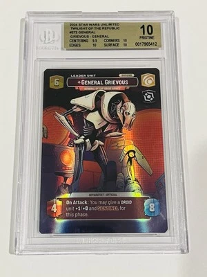 Star Wars Unlimited TWI- General Grievous #272 Leader Showcase Foil BGS 10 POP 1 - Image 1 of 2