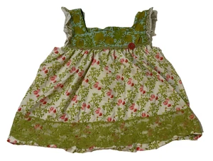 Matilda Jane size 2 Serendipity Shabby floral tunic top Green Lace 2011 - Picture 1 of 9