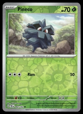 Pineco 002/162 TEF SV05: Temporal Forces Reverse Holo NM - Image 1 of 2