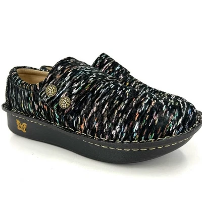 Sapatos Alegria Deliah Obscura Comfort camurça tamanho 41 UE / 9.5-10 EUA preto / multi - Imagem 1 de 4