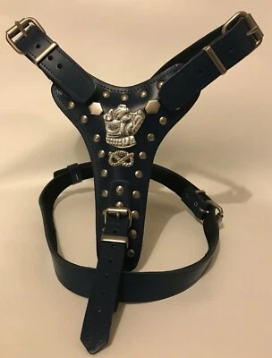 LEATHER DOG HARNESS REAL LEATHER/STAFFIE-STAFFY/ STAFFORDSHIRE BULL TERRIER  - Image 1 of 4