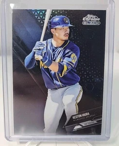2021 Topps Chrome Black - #23 Keston Hiura 145/199 Milwaukee Brewers - Picture 1 of 11