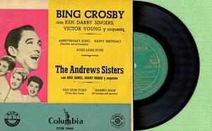 BING CROSBY & ANDREWS SISTERS / COLUMBIA ECGE 70462 Press Spain 1954 EP VG+ - Picture 1 of 5
