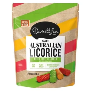 Darrell Lea Soft Australian Licorice, Mixed Fruit Flavor, 28 Ounce Bag 1.75 lb - Picture 1 of 5