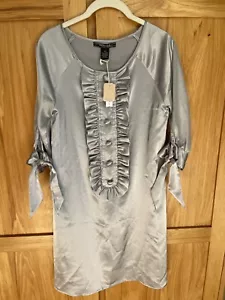 Sanctuary Clothing Vertigo Paris Silver Gray Silky Feel Dress NWT Women’s XS - Picture 1 of 6