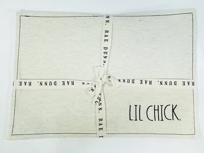 Rae Dunn Easter Spring Bunny Love Lil Chick Embroidered Placemats 13x19 Set of 4 - Image 1 of 4