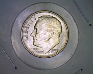 1955 S/S ERROR Roosevelt Dime - 90% Silver - BU - Uncirculated FILLED MINT MARK! - Picture 1 of 4