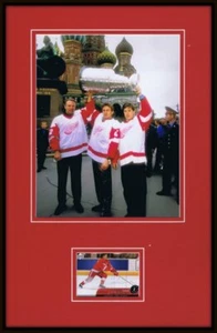 Igor Larionov Signed Framed 11x17 Photo Display Red Wings Stanley Cup Russia  - Picture 1 of 2