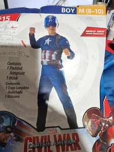 XX 630173 Captain America Civil War Muscle Chest Costume Boys Rubies - Picture 1 of 1