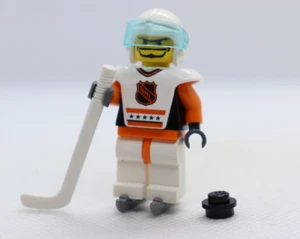 Hockey Player #2 NHL 3578 White Stick Puck Ice Skates LEGO® Minifigure Figure - Picture 1 of 2