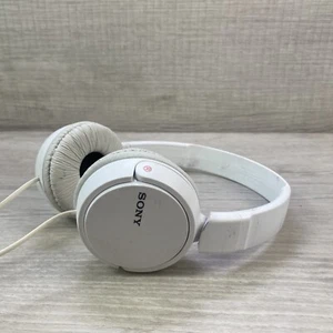 Sony MDR-ZX110 White Wired Noise Cancelling Foldable Over-the-Ear Headphone - Picture 1 of 11