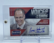 2014-15 Panini Threads Voice of the Game Ernie Johnson #3 Auto Card /499 NBA TNT