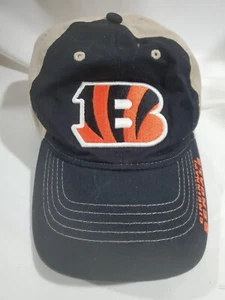 Cincinnati Bengals Hat Cap Adjustable Black & Mesh Tan Bk NFL Brand  - Picture 1 of 3