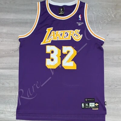 CAMISETA DE LA NBA LOS ANGELES LAKERS MAGIC JOHNSON REEBOK HWC SWINGMAN TALLA XL PÚRPURA DE COLECCIÓN Foto 1 de 4