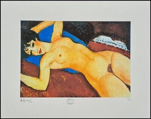 AMEDEO MODIGLIANI * Reclining Nude * 50x40 cm*signed lithograph*limited # 19/250 - Picture 1 of 9