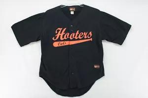 Vintage HOOTERS EULEN Baseball Trikot authentisch limitiert USA LARGE schwarze Baumwolle - Bild 1 von 7