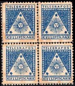 Filipinas - Edi * Correo Insurrecto - Telégrafos (*) 2 Bl. 4 - 1898 - 50 cts. - Imagen 1 de 1