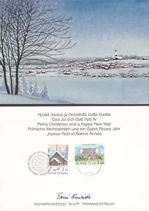 Finnland 1989 Maxikarte - Gemeinsame Publikation mit Aland - Weihnachten - Schnee - Bild 1 von 1