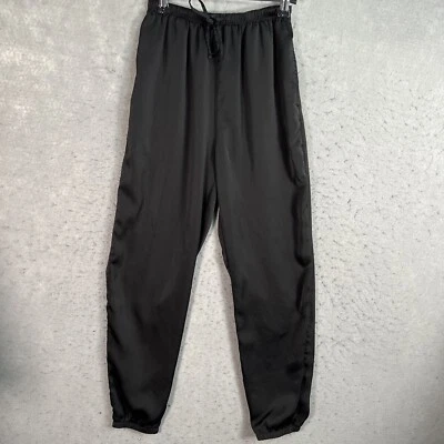 Uniqlo Satin Sleep Pants Pajamas Bottoms Womens XS Black Ladies - Image 1 of 4