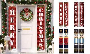 Pancartas de puerta de Navidad letrero de porche decoración - Imagen 1 de 6