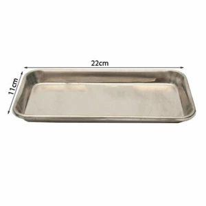 22x11x2cm Edelstahl Medizinisch Chirurgisch Tablett Quadratisch Dental Schale Instrument - Bild 1 von 3