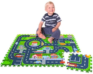 12 Teile Puzzlematte Straße für Kinder - 30x30 Spielstraße Puzzle Spielteppich - Bild 1 von 8