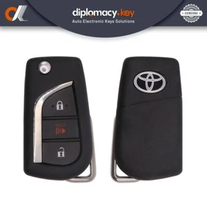 Genuine Used Toyota Corolla 2016-2021 Flip Key 2+1 Buttons 315MHz 89070-12C20 - Picture 1 of 2