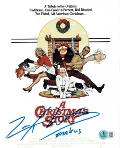 Fotografía autografiada de Zach Ward 8x10 una historia de Navidad holograma de Farkus Beckett - Imagen 1 de 1